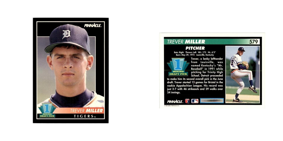 1992 Pinnacle Trever Miller Baseball Cards #579