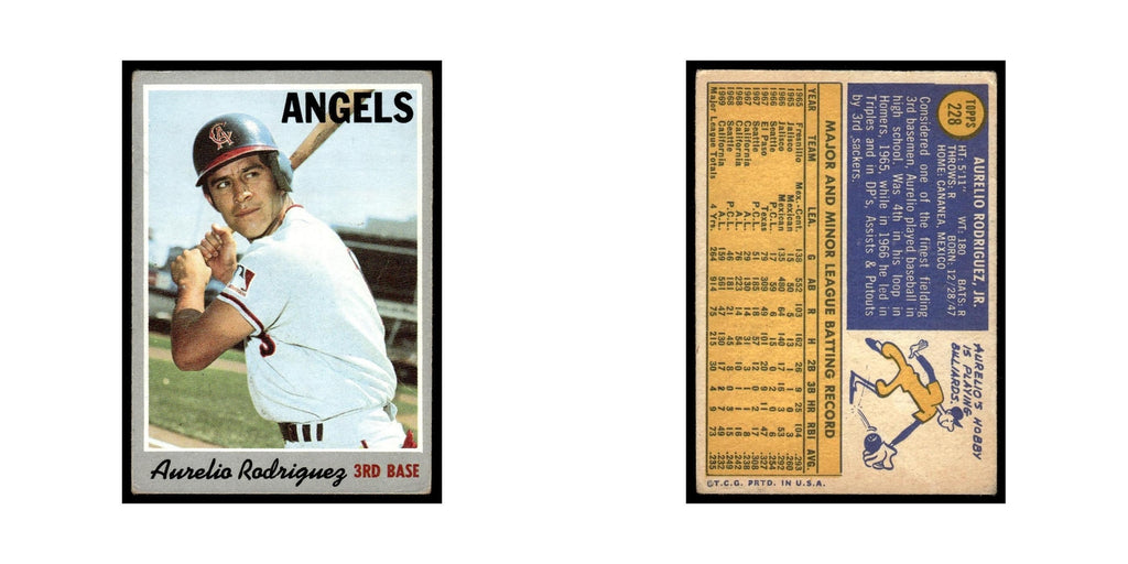 Aurelio Rodriguez 1970 Topps (Damaged) #228 California Angels Baseball Card Poor