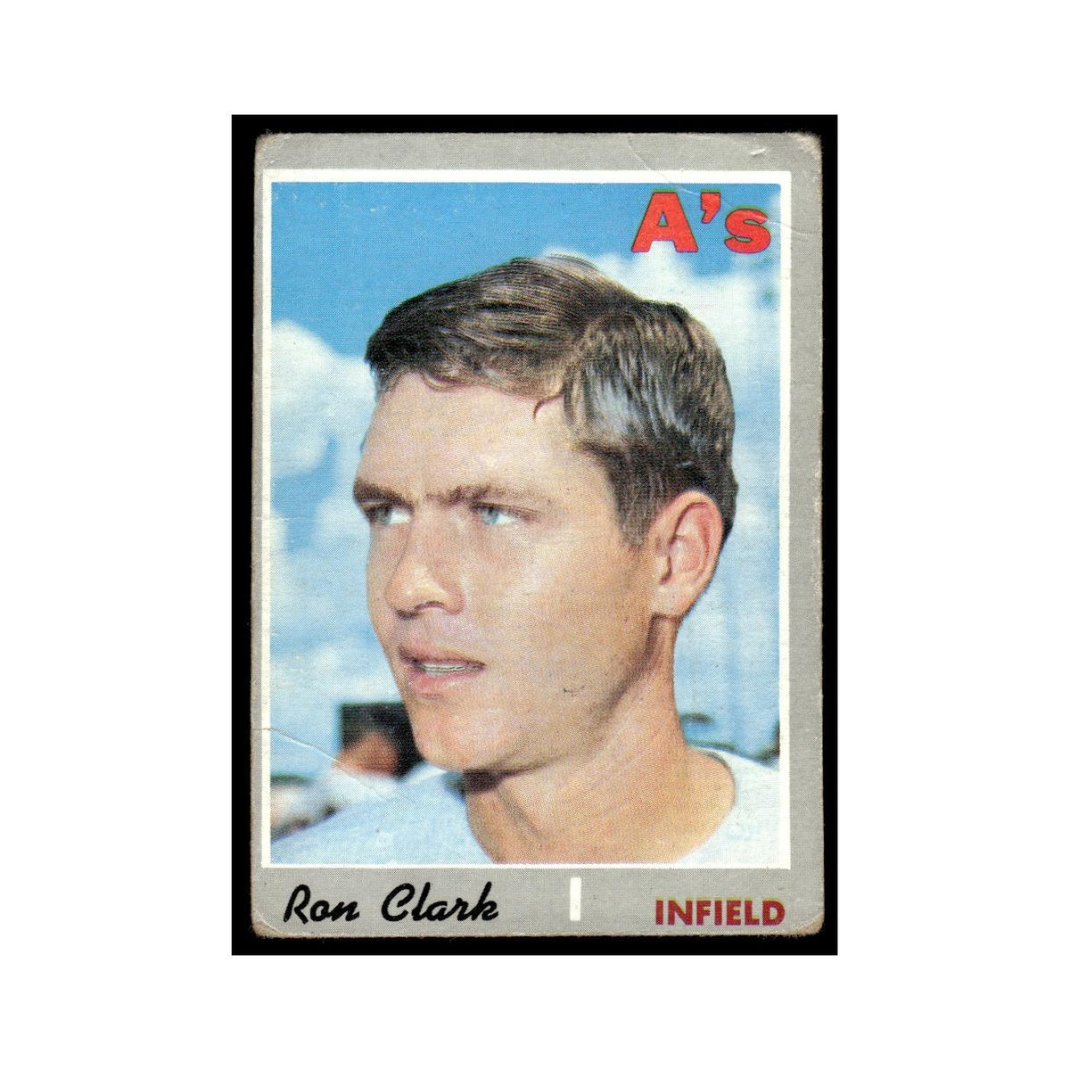Ron Clark 1970 Topps (Damaged) #531 Oakland Athletics Baseball Card Poor