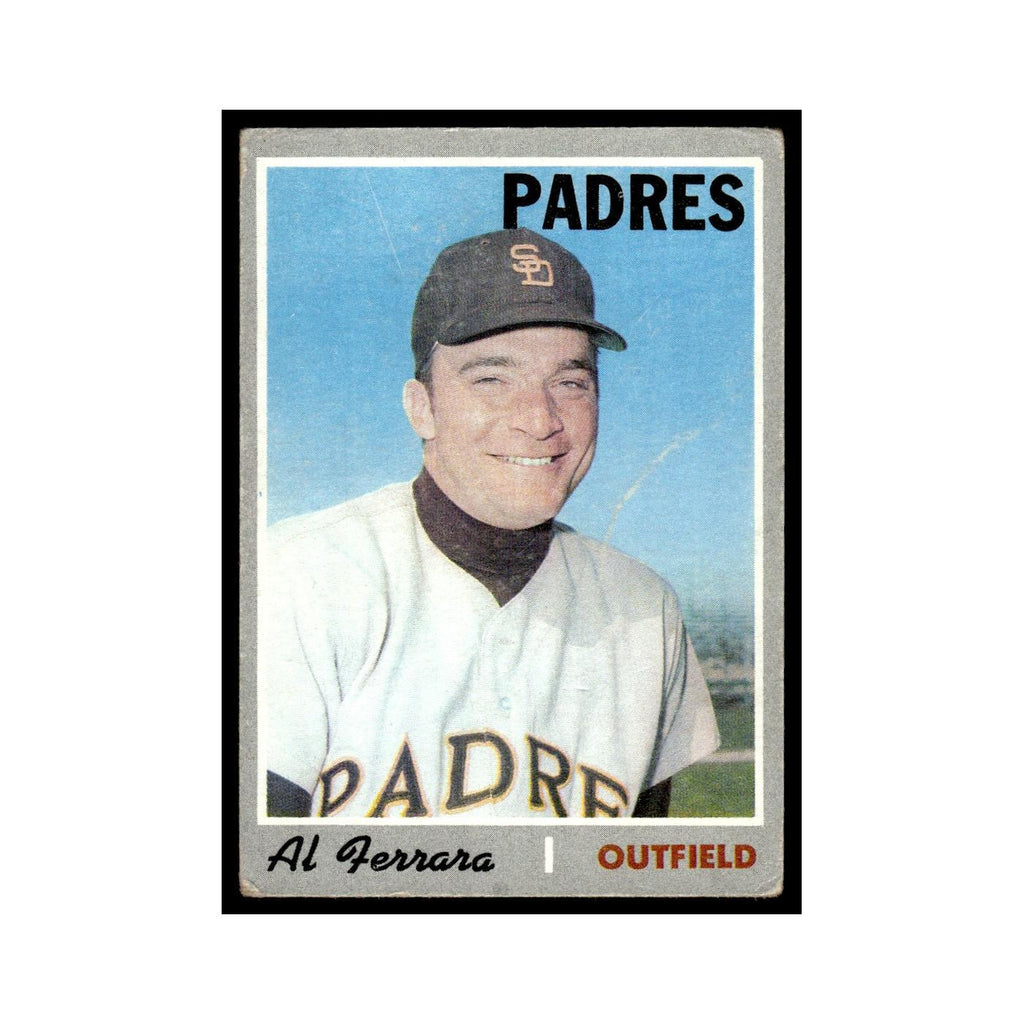 Al Ferrara 1970 Topps (Damaged) #345 San Diego Padres Baseball Card Poor
