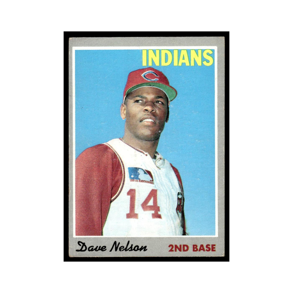 Dave Nelson 1970 Topps (Damaged) #112 Cleveland Indians Baseball Card Poor