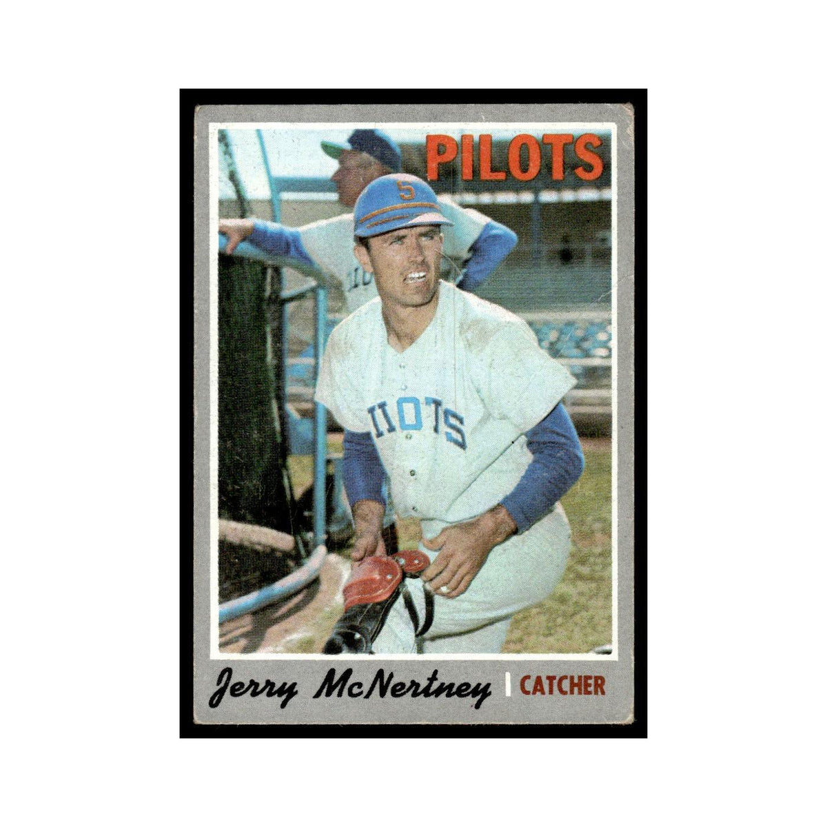 Jerry McNertney 1970 Topps (Damaged) #158 Seattle Pilots Baseball Card Poor