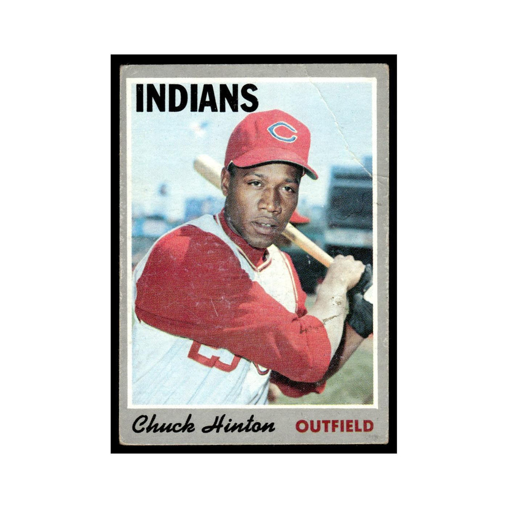 Chuck Hinton 1970 Topps (Damaged) #27 Cleveland Indians Baseball Card Poor