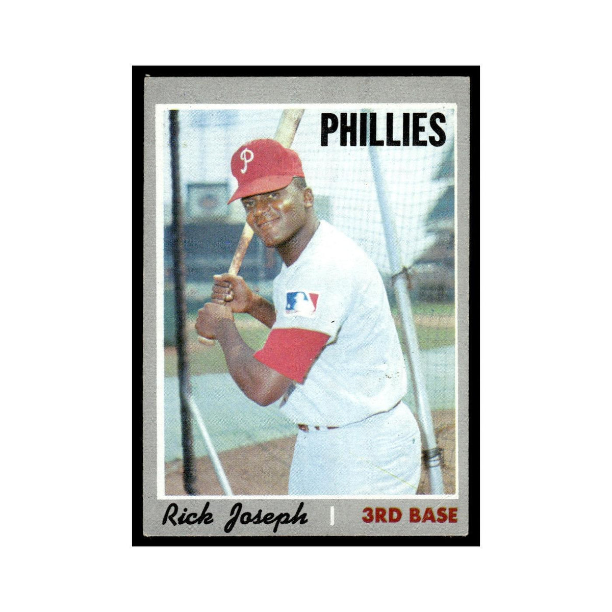 Rick Joseph 1970 Topps (Damaged) #186 Philadelphia Phillies Baseball Card Poor