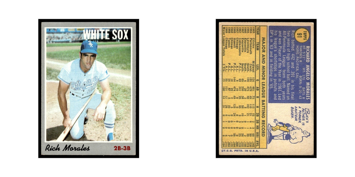 Rich Morales 1970 Topps (Damaged) #91 Chicago White Sox Baseball Card Poor