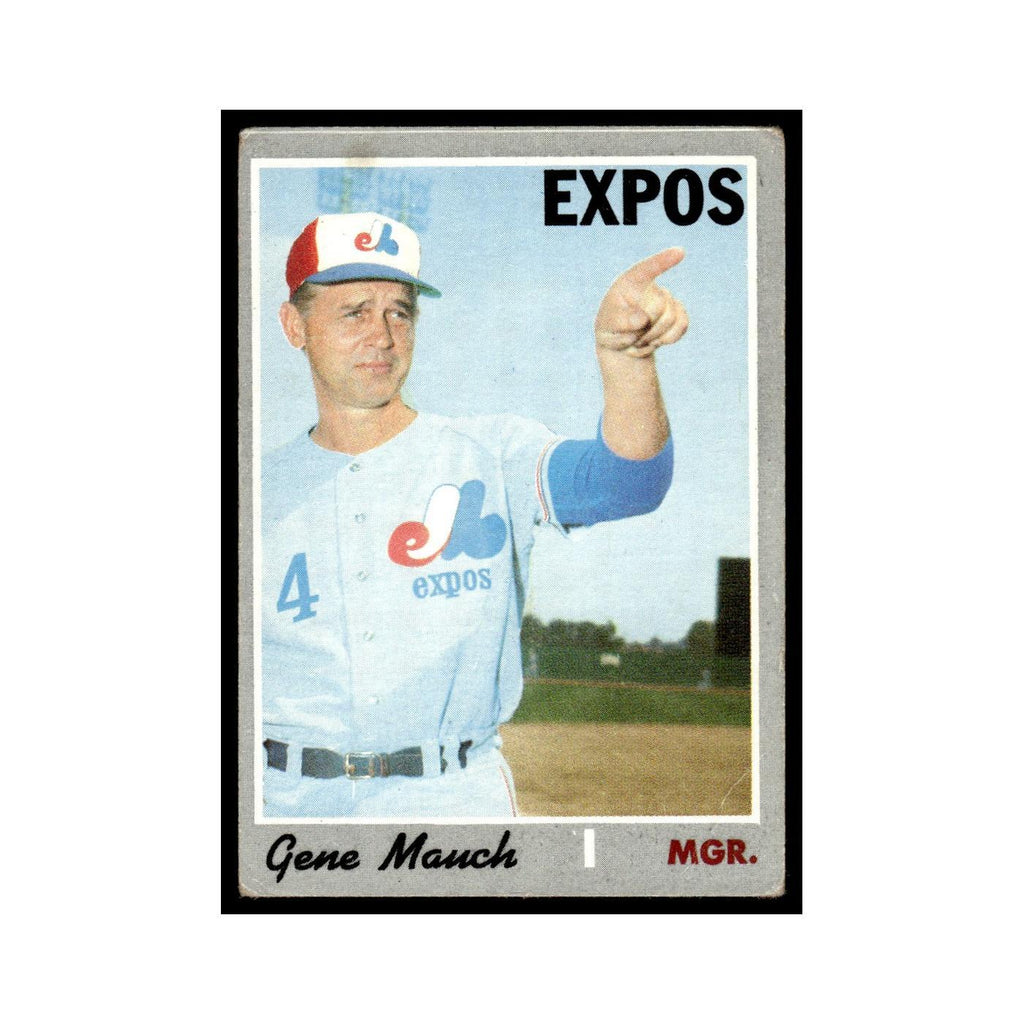 Gene Mauch 1970 Topps (Damaged) #442 Montreal Expos Baseball Card Poor