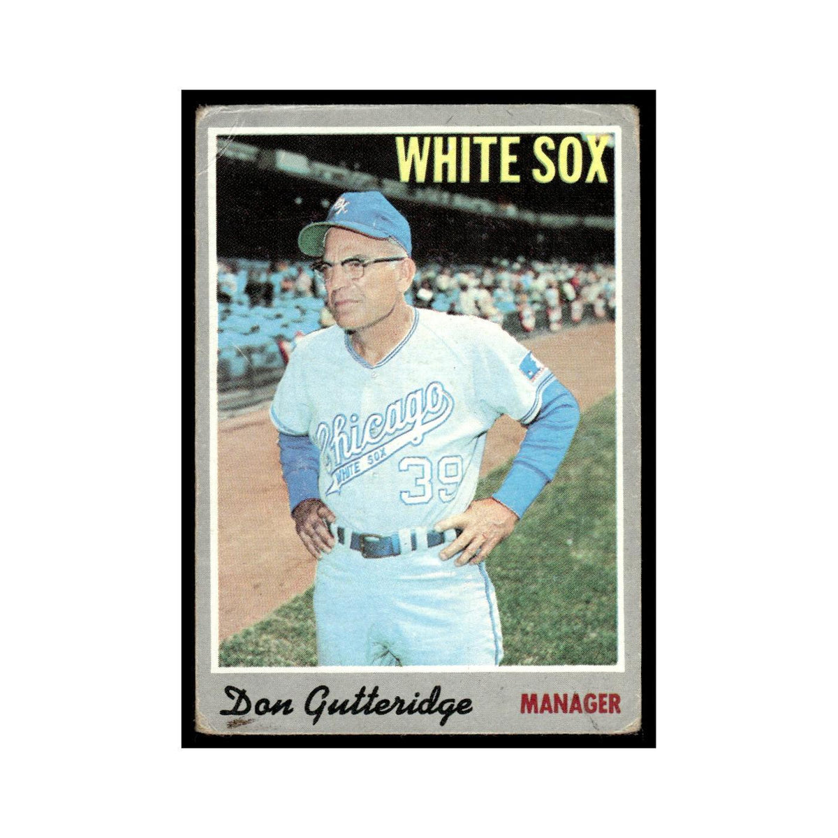 Don Gutteridge 1970 Topps (Damaged) #123 Chicago White Sox Baseball Card Poor
