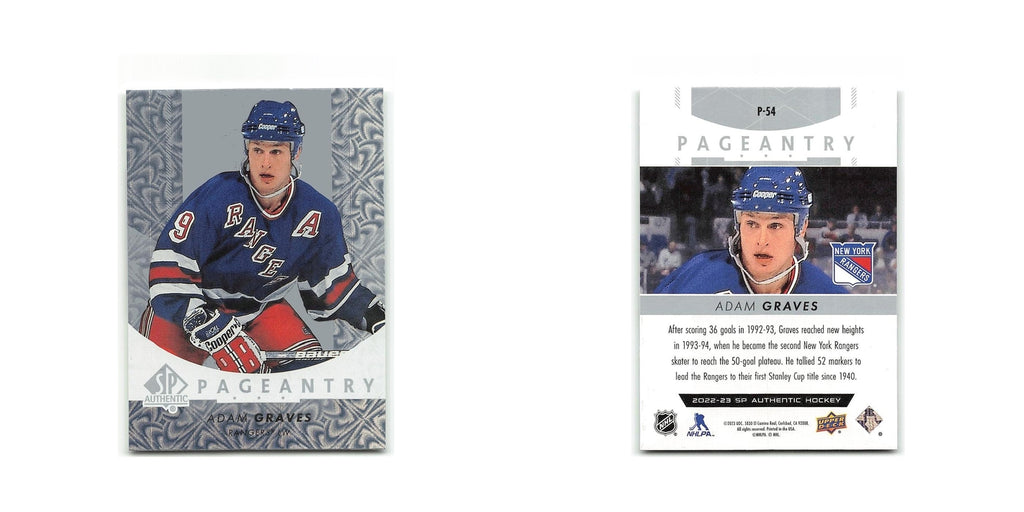 Adam Graves 2022 SP Authentic Pageantry #P-54 New York Rangers Hockey Card NM