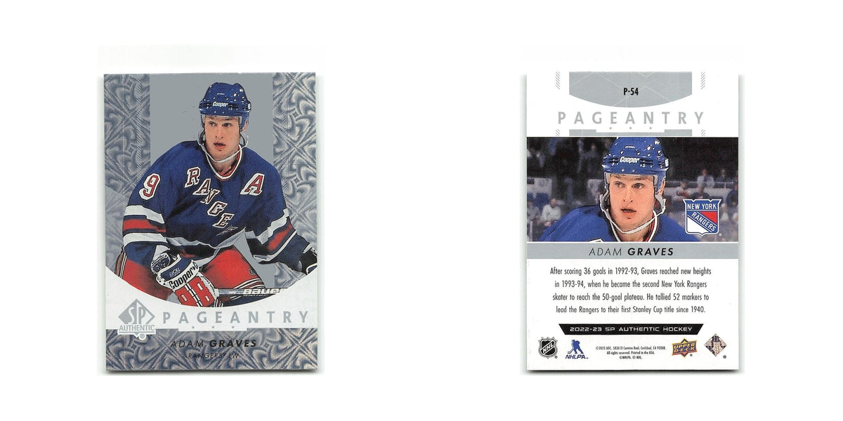 Adam Graves 2022 SP Authentic Pageantry #P-54 New York Rangers Hockey Card NM