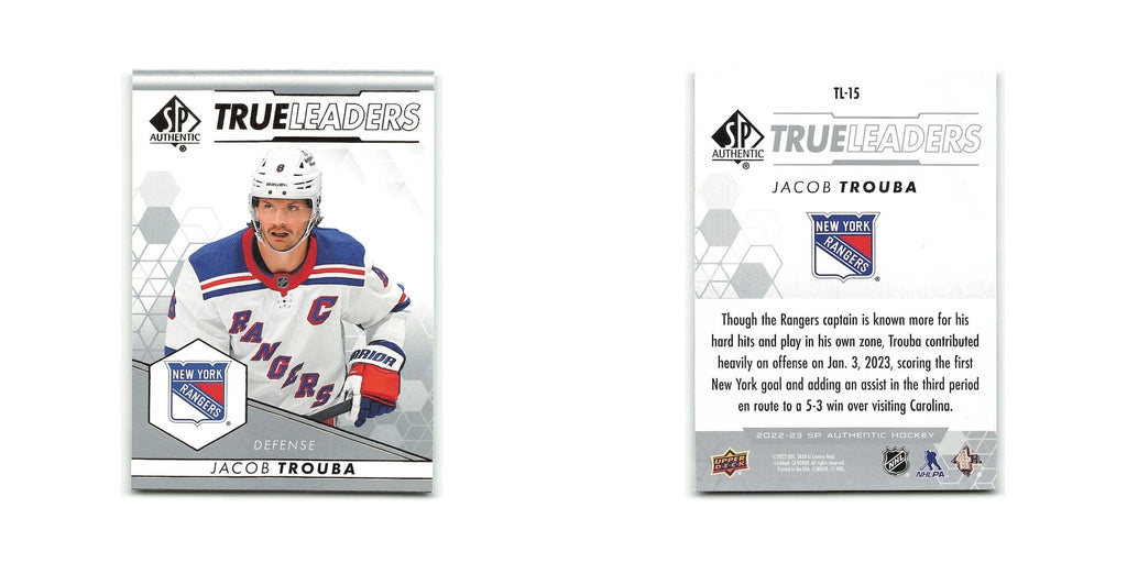 Jacob Trouba 2022 SP Authentic True Leaders #TL-15 New York Rangers NM