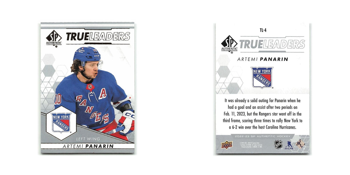 Artemi Panarin 2022 SP Authentic True Leaders #TL-4 New York Rangers NM