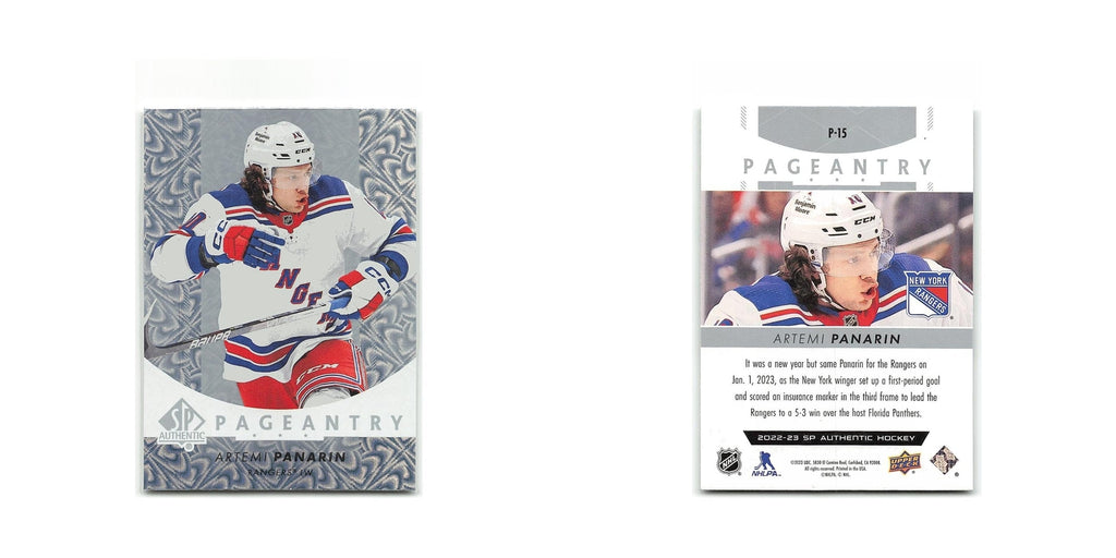 Artemi Panarin 2022 SP Authentic Pageantry #P-15 New York Rangers Hockey Card NM