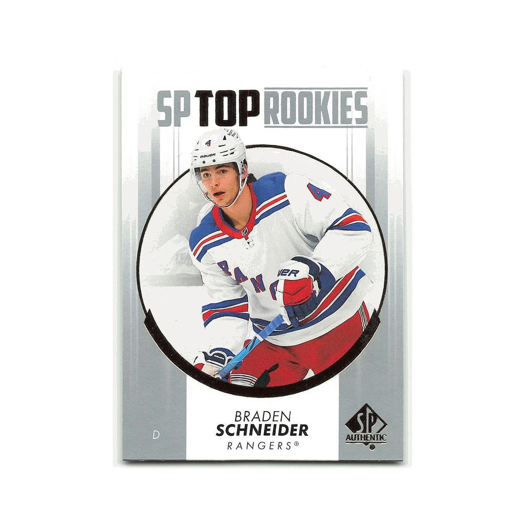 Braden Schneider 2022 SP Authentic Top Rookies #TR-17 New York Rangers NM