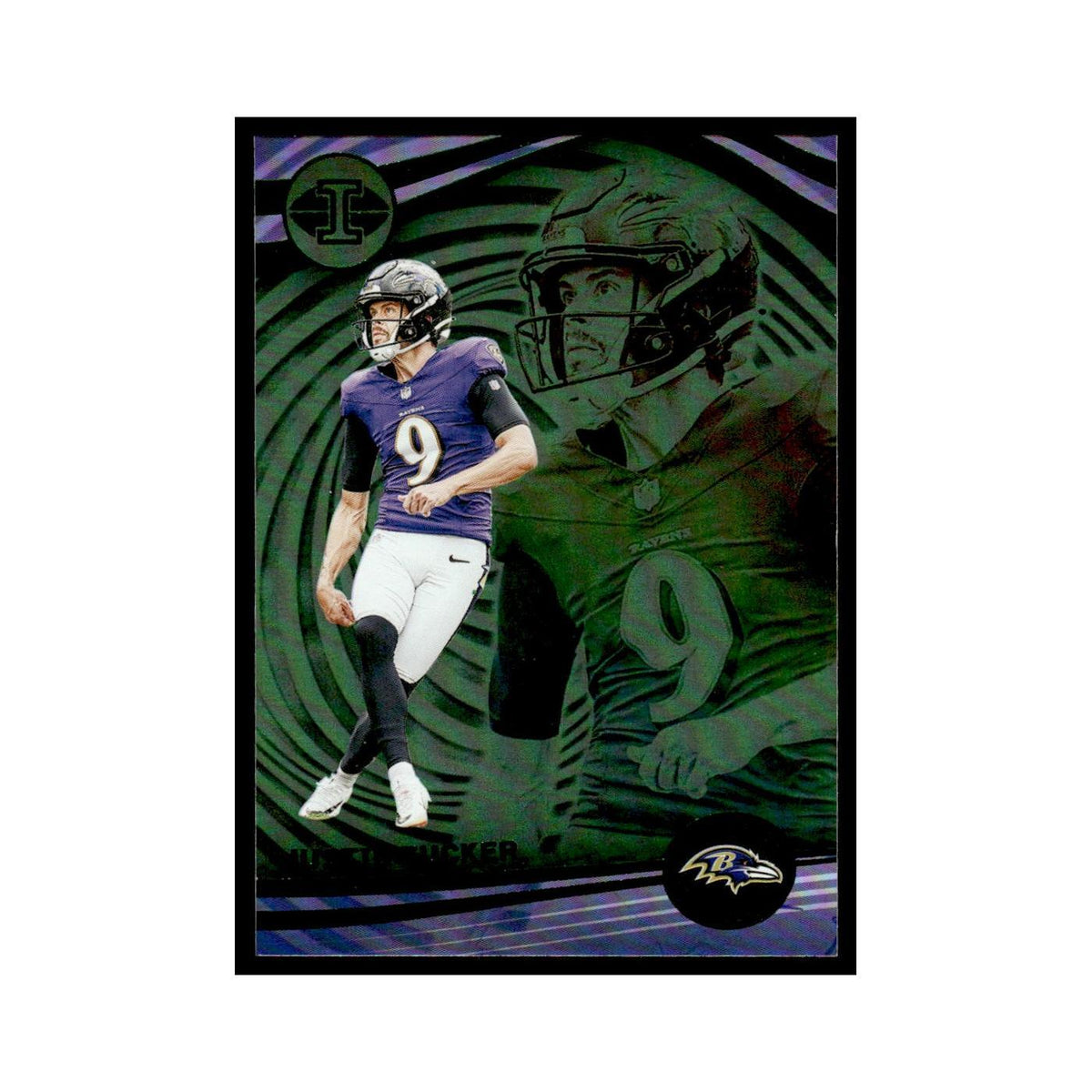 Justin Tucker 2023 Panini Illusions #7 Baltimore Ravens Football Card NM
