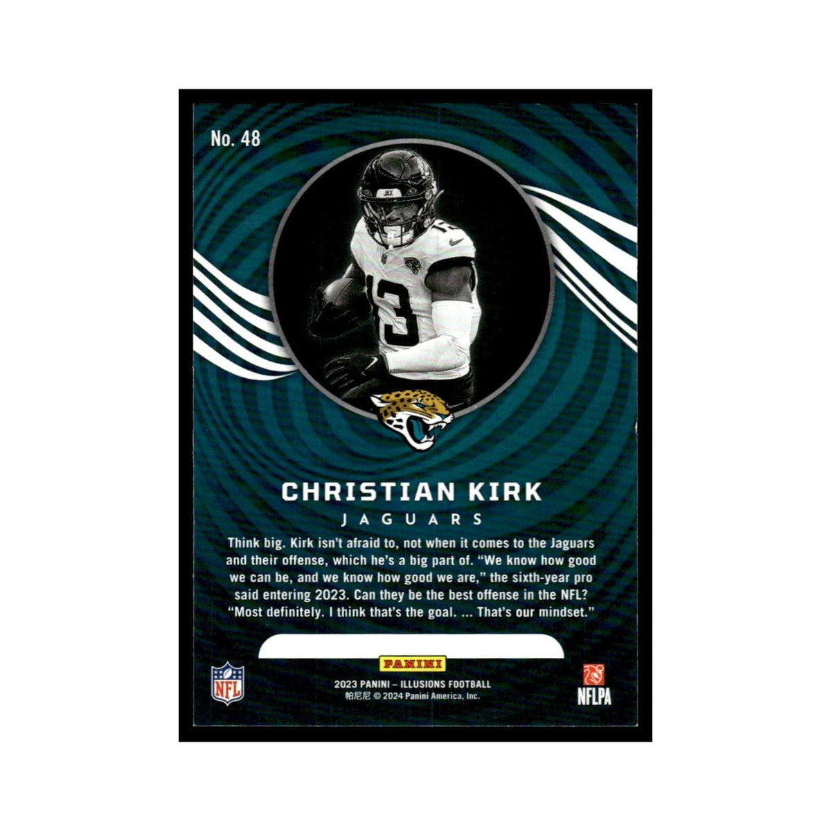 Christian Kirk 2023 Panini Illusions #48 Jacksonville Jaguars Football Card NM
