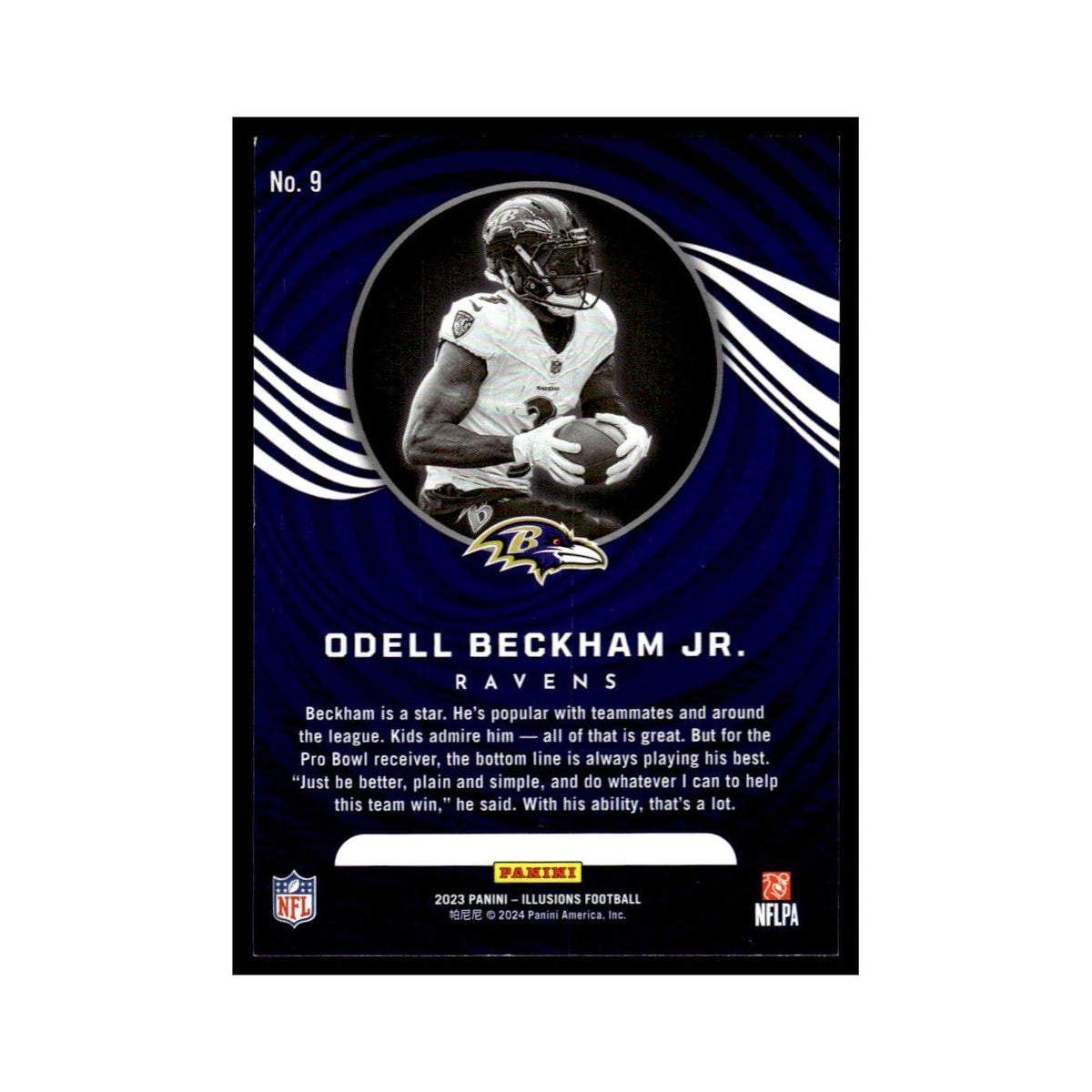 Odell Beckham Jr. 2023 Panini Illusions #9 Baltimore Ravens Football Card NM