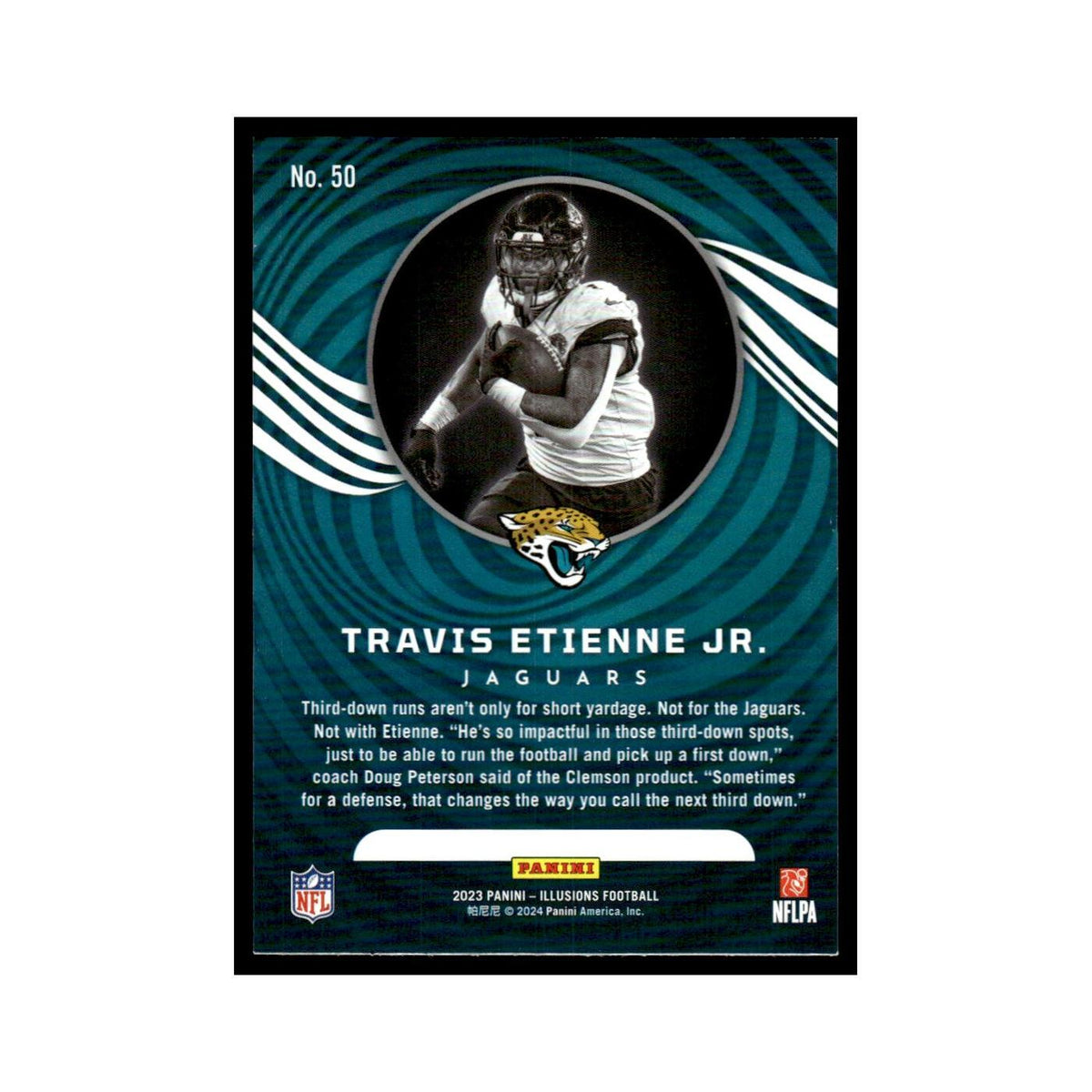 Travis Etienne Jr. 2023 Panini Illusions #50 Jacksonville Jaguars NM