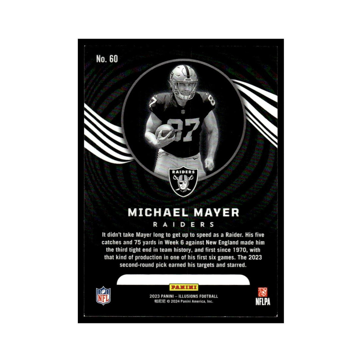 Michael Mayer Rookie 2023 Panini Illusions #60 Las Vegas Raiders NM