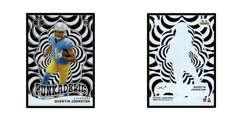 Quentin Johnston Rookie 2023 Panini Illusions Funkadelic #18 Chargers NM