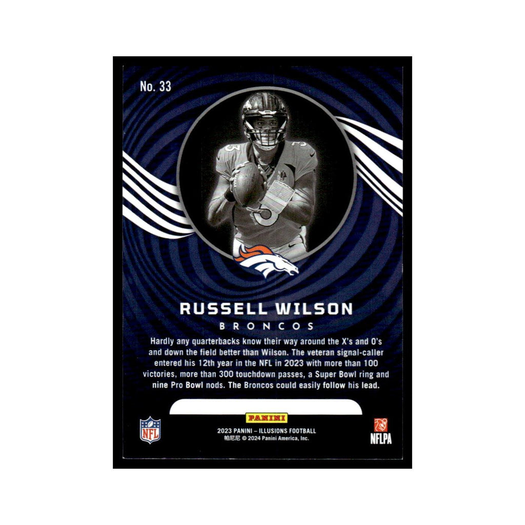 Russell Wilson 2023 Panini Illusions #33 Denver Broncos Football Card NM