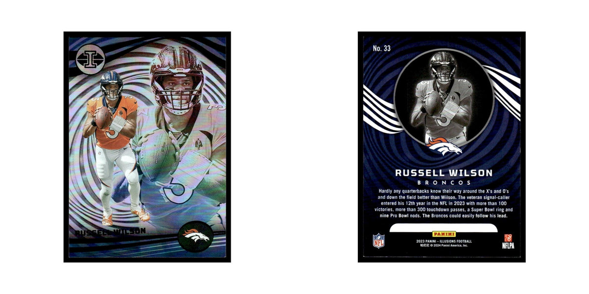 Russell Wilson 2023 Panini Illusions #33 Denver Broncos Football Card NM