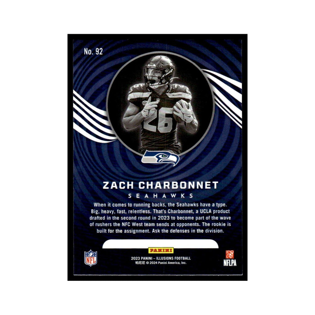 Zach Charbonnet Rookie 2023 Panini Illusions #92 Seattle Seahawks NM