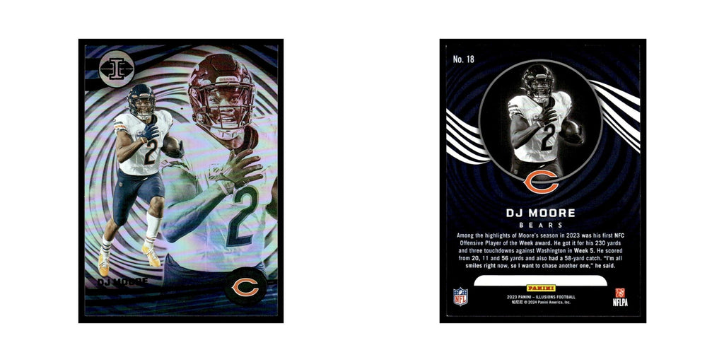DJ Moore 2023 Panini Illusions #18 Chicago Bears Football Card NM