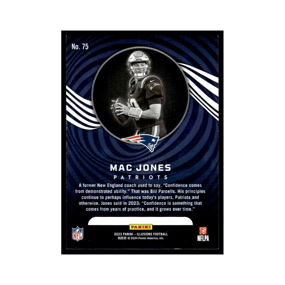 Mac Jones 2023 Panini Illusions #75 New England Patriots Football Card NM