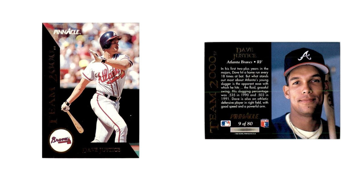 1992 Pinnacle Dave Justice Baseball Cards #9
