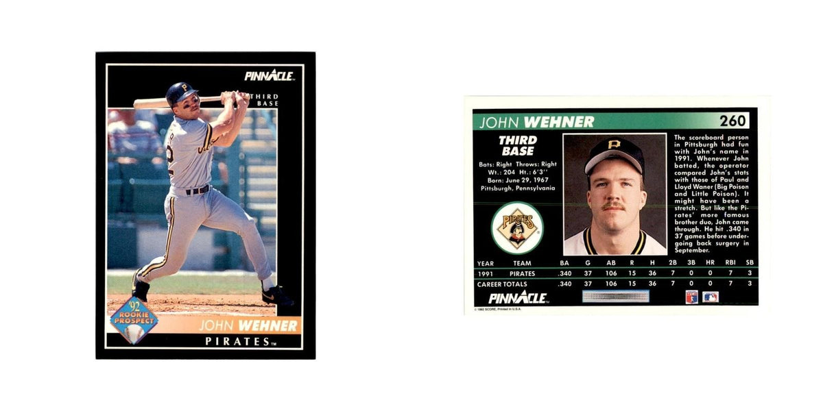 1992 Pinnacle John Wehner Baseball Cards #260