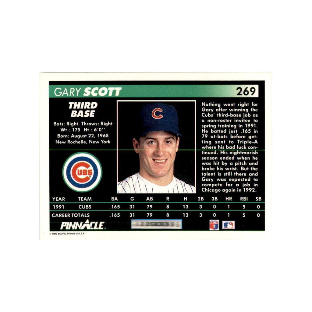 1992 Pinnacle Gary Scott Baseball Cards #269