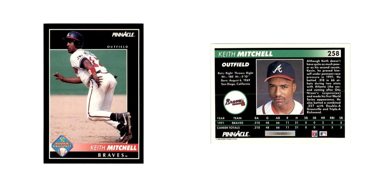 1992 Pinnacle Keith Mitchell Baseball Cards #258
