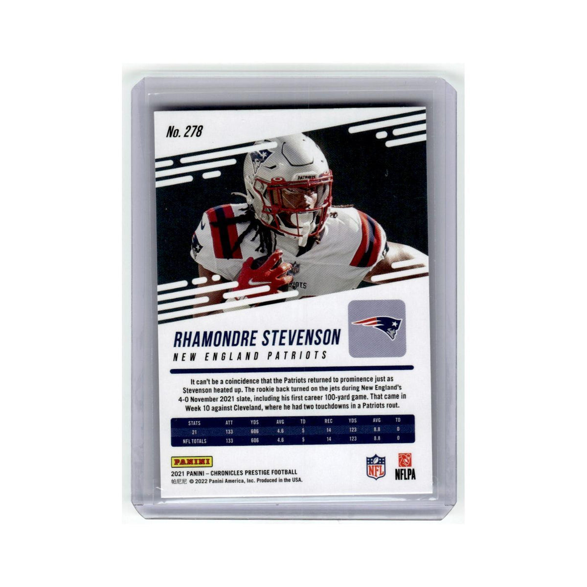Rhamondre Stevenson Rookie 2021 Panini Prestige #278 New England Patriots NM