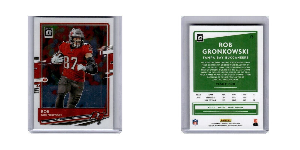 Rob Gronkowski 2020 Donruss Optic #93 Tampa Bay Buccaneers Football Card NM