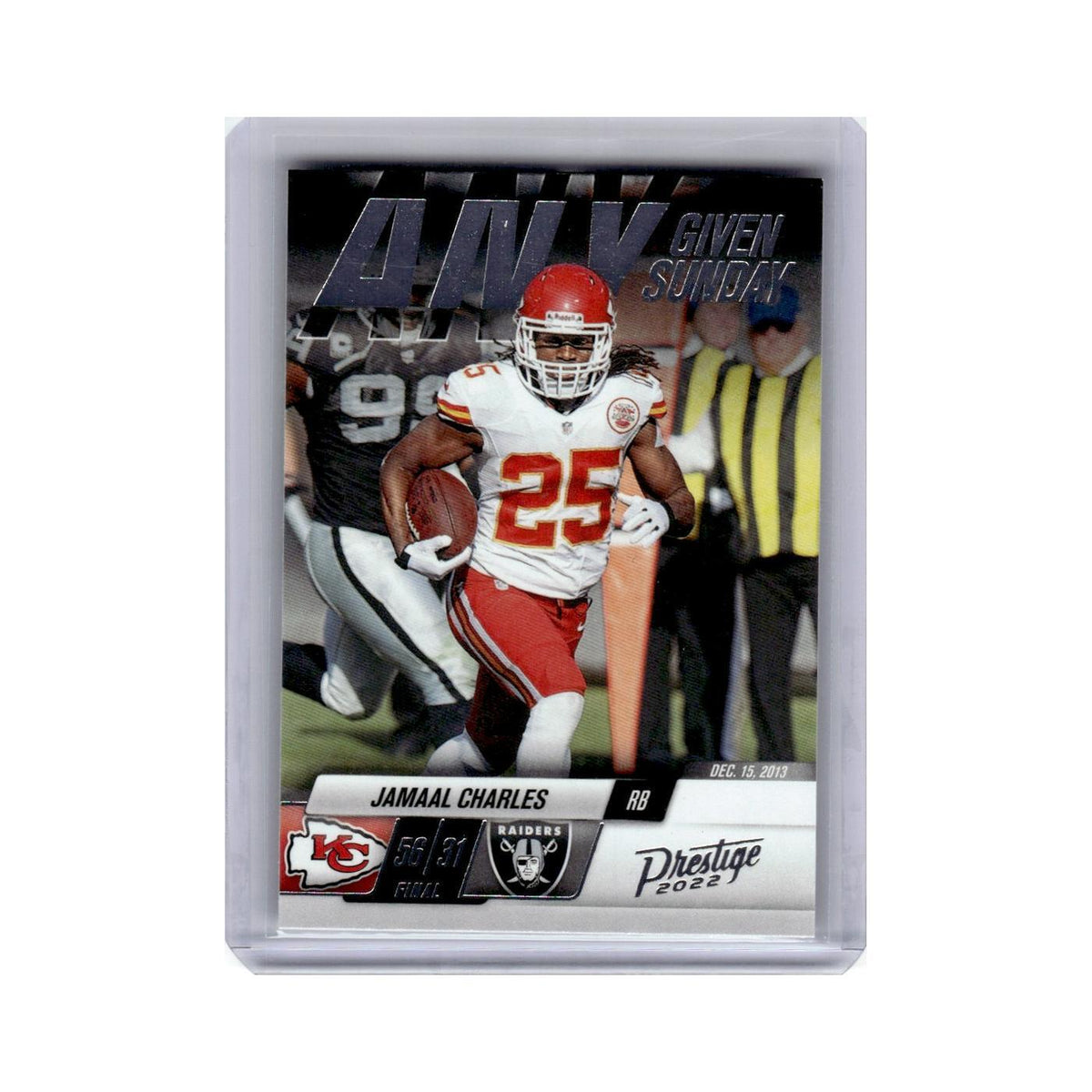 Jamaal Charles 2022 Panini Prestige Any Given Sunday #17 Kansas City Chiefs NM