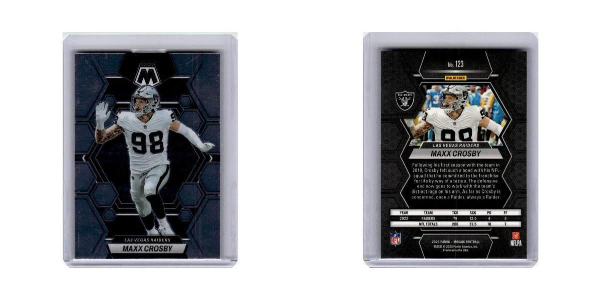 Maxx Crosby 2023 Panini Mosaic #123 Las Vegas Raiders Football Card NM