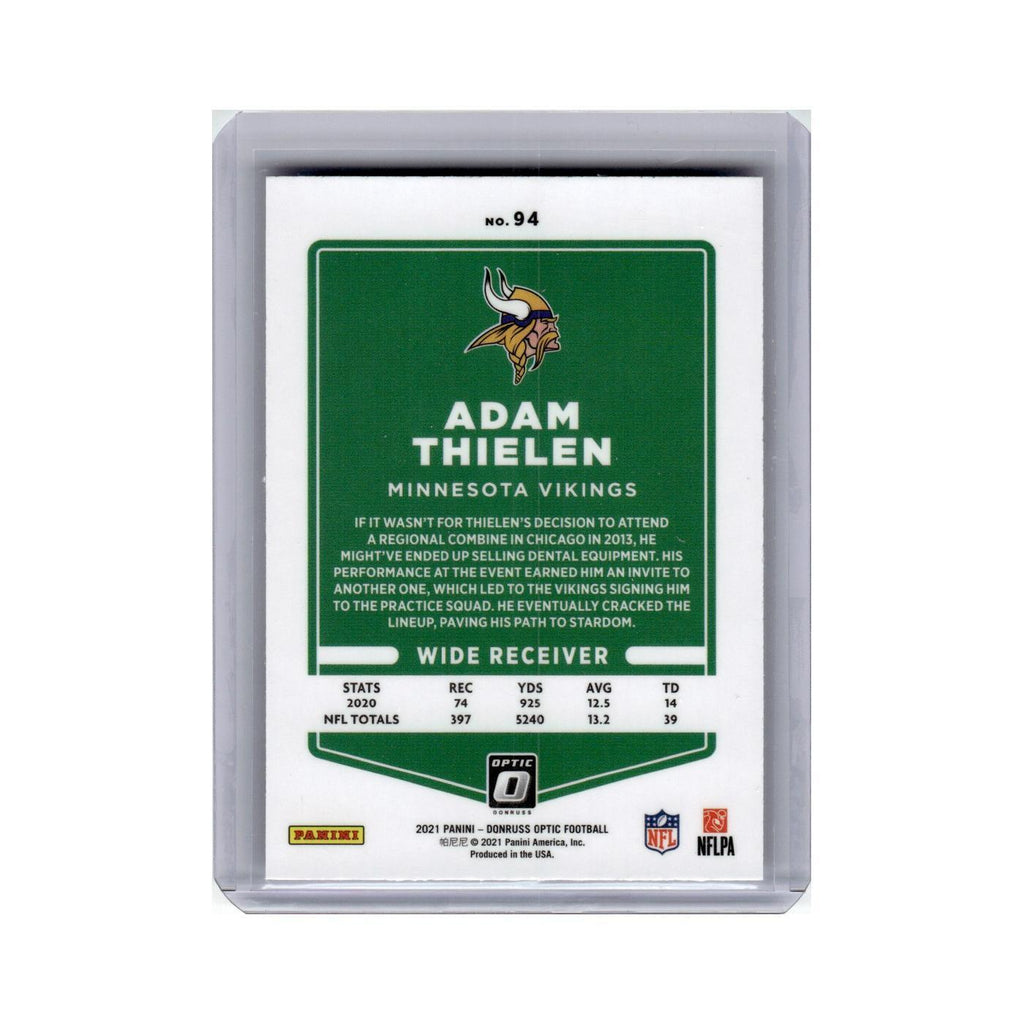Adam Thielen 2021 Donruss Optic #94 Minnesota Vikings Football Card NM