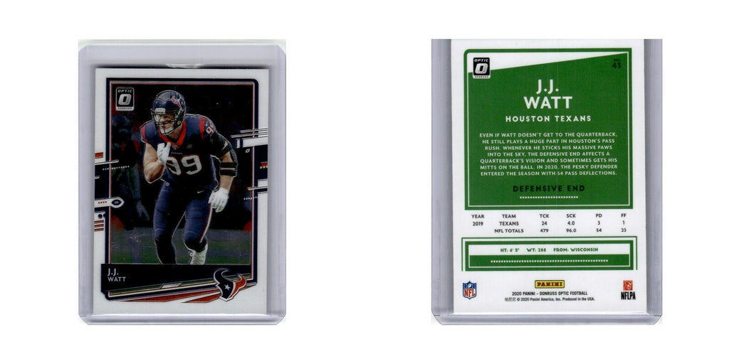 J.J. Watt 2020 Donruss Optic #43 Houston Texans Football Card NM
