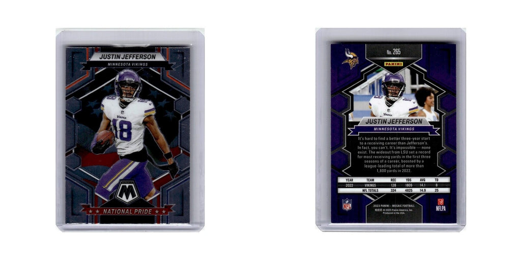 Justin Jefferson 2023 Panini Mosaic National Pride #265 Minnesota Vikings NM