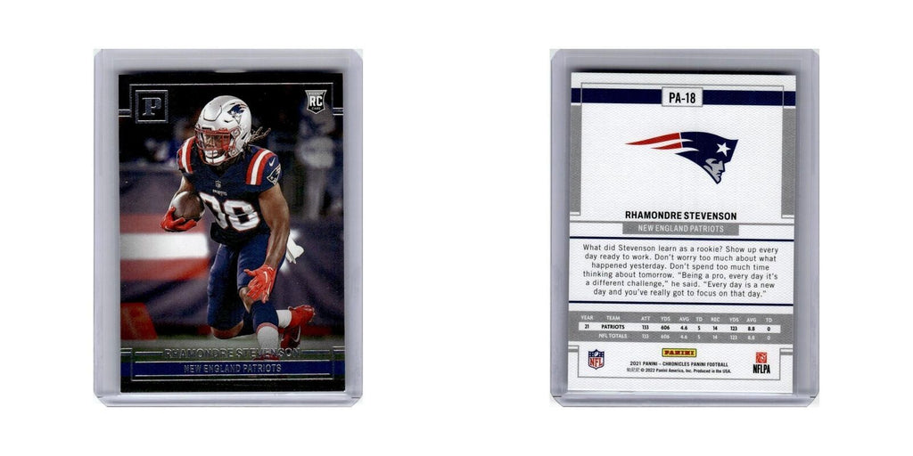Rhamondre Stevenson Rookie 2021 Panini Chronicles #PA-18 New England Patriots NM