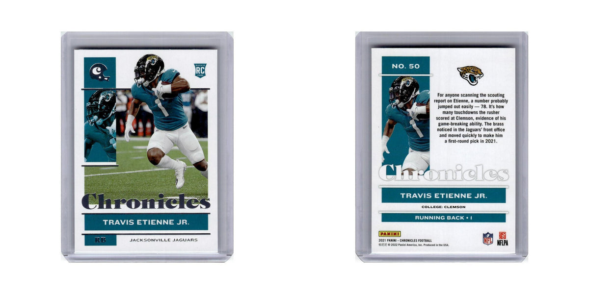 Travis Etienne Jr. Rookie 2021 Panini Chronicles #50 Jacksonville Jaguars NM