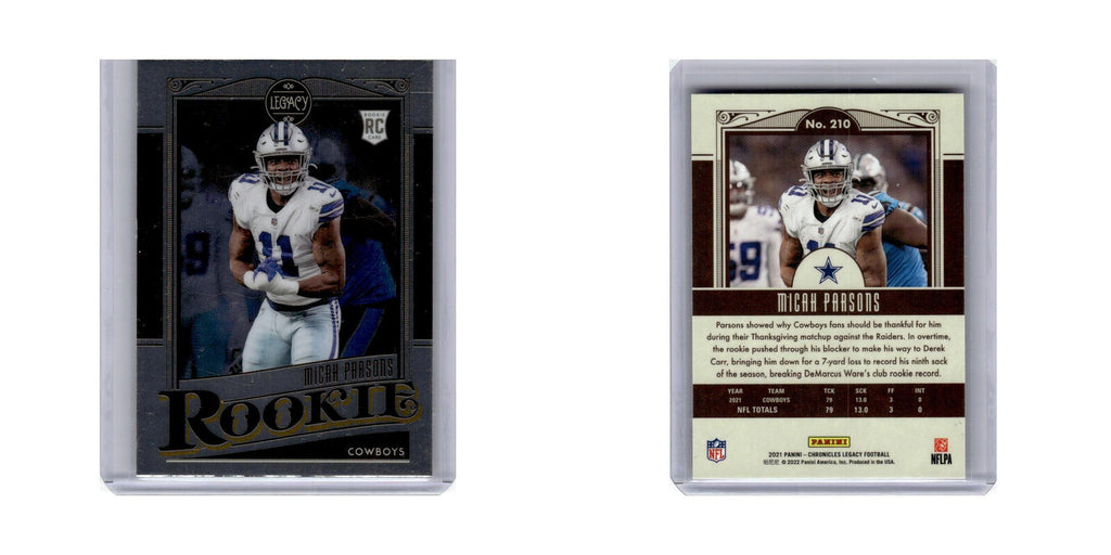 Micah Parsons Rookie 2021 Panini Chronicles Legacy Rookies #210 Cowboys NM