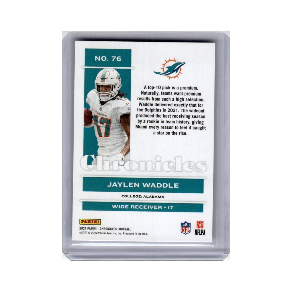 Jaylen Waddle Rookie 2021 Panini Chronicles #76 Miami Dolphins Football Card NM