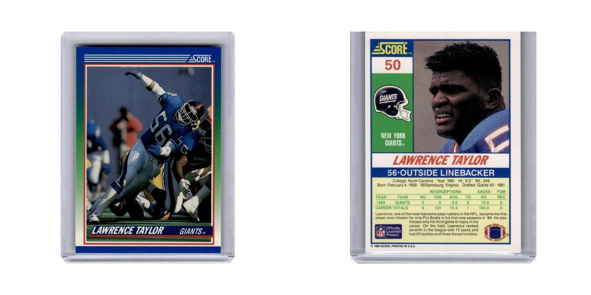Lawrence Taylor 1990 Score #50 New York Giants Football Card NM