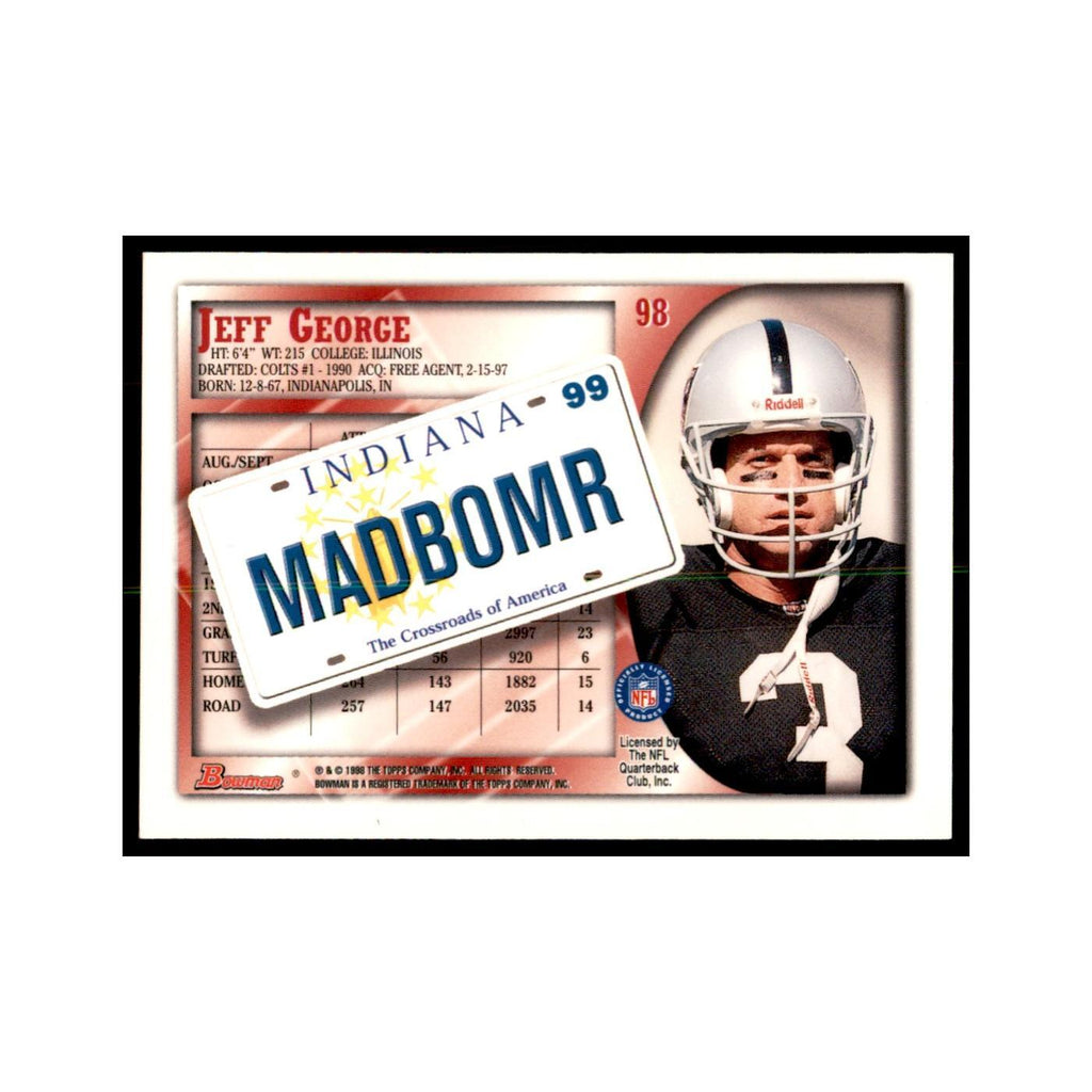 1998 Bowman Foil Jeff George Football Cards #98