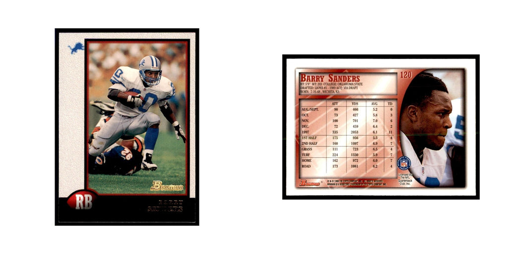 1998 Bowman Barry Sanders Football Cards #120