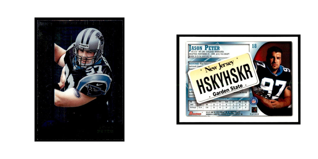 1998 Bowman Foil Jason Peter Football Cards #18