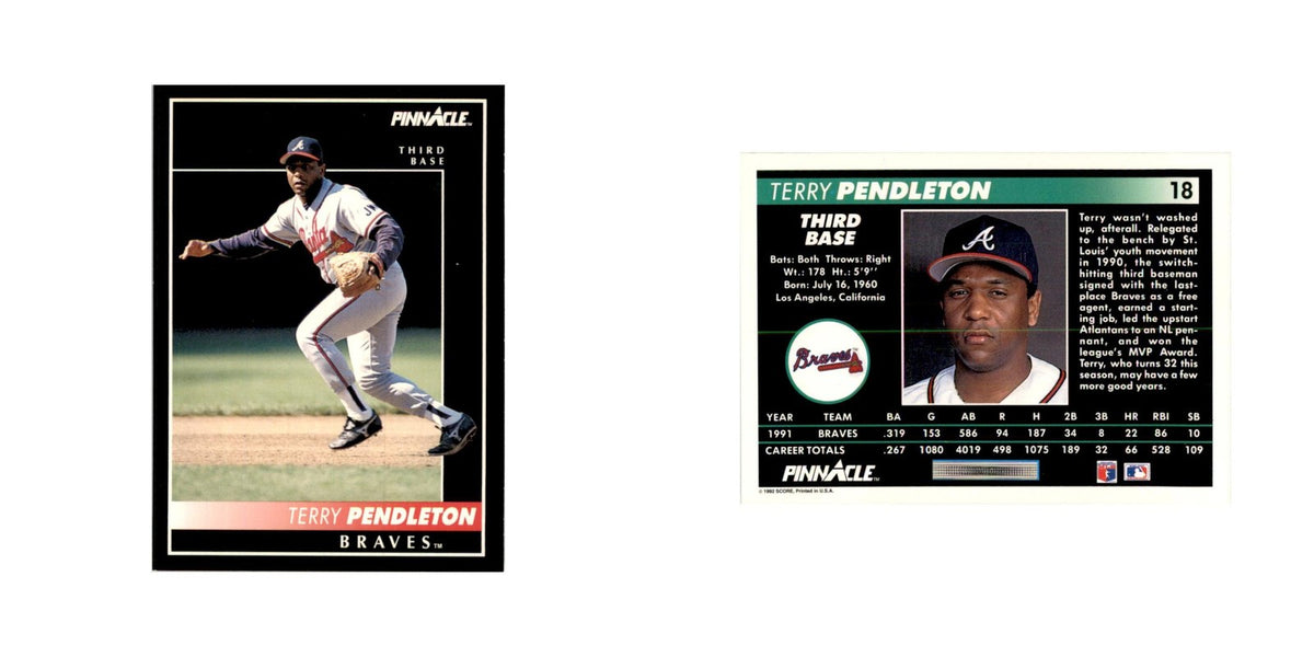 1992 Pinnacle Terry Pendleton Baseball Cards #18