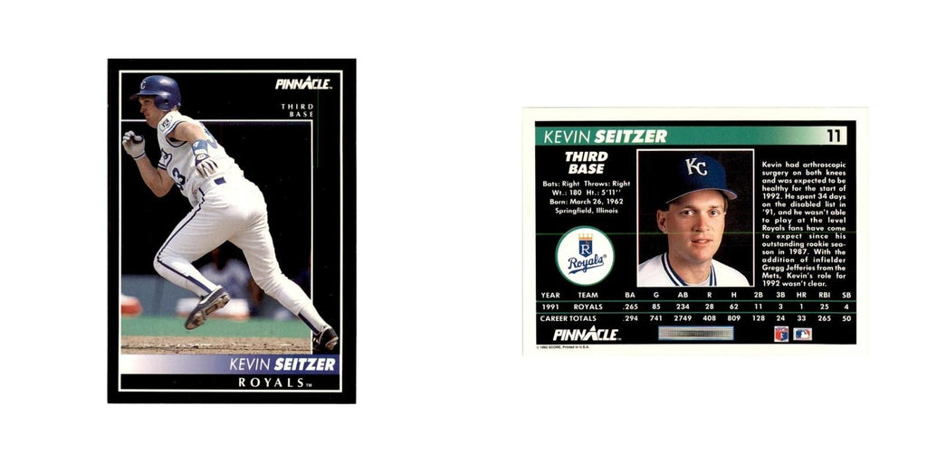 1992 Pinnacle Kevin Seitzer Baseball Cards #11