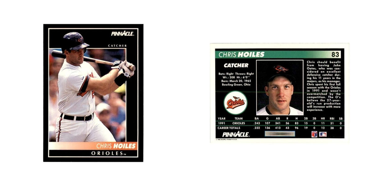 1992 Pinnacle Chris Hoiles Baseball Cards #83
